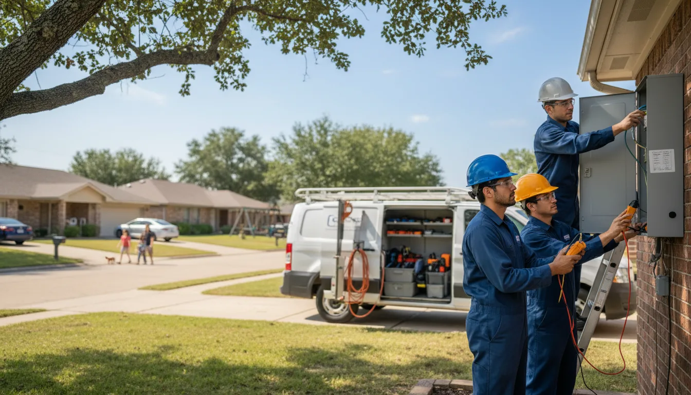 Certified electrician providing emergency electrical services in Van Vleck, TX